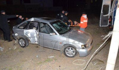 Auto se estrell� contra una palma en rotonda del barrio Costa del Sol