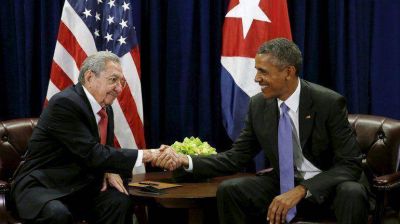 Primera reuni�n entre Barack Obama y Ra�l Castro en la sede de la ONU