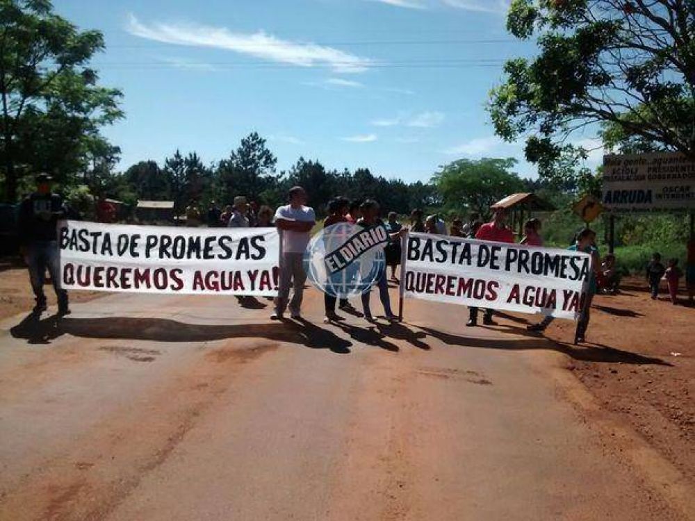 Cortaron la ruta 103 por falta de agua