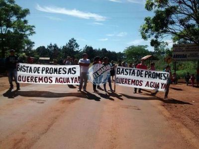 Cortaron la ruta 103 por falta de agua