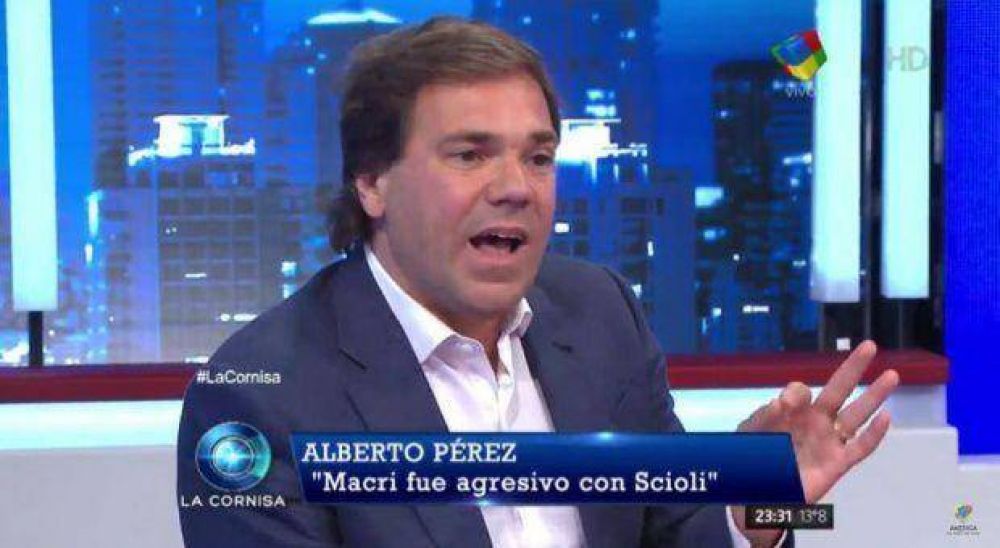 Alberto P�rez justific� la ausencia de Scioli en el debate y sostuvo que Macri fue �agresivo�