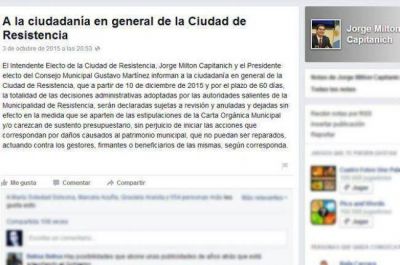 Capitanich anticip� que todas las decisiones de A�da �ser�n sujetas a revisi�n�
