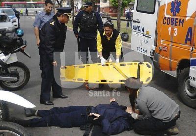 Quiso eludir un control en Bulevar, atropell� a una polic�a y qued� detenido
