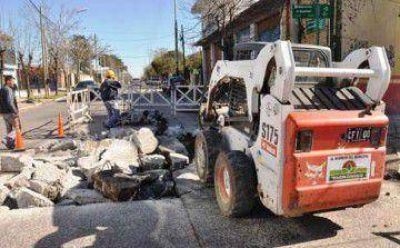  Tareas de bacheo en avenida Cervetti