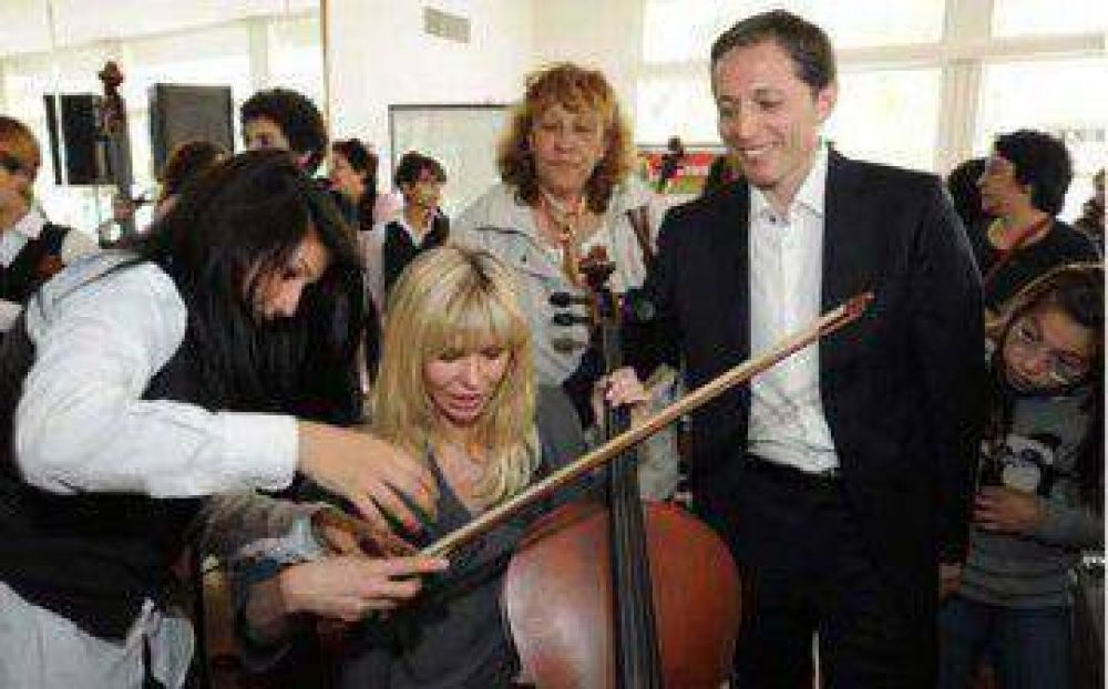 Rabolini presenci� un concierto de la Orquesta Juvenil de Echeverr�a