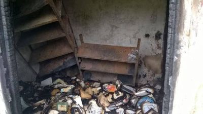Incendio intencional y vandalismo en una sociedad de fomento