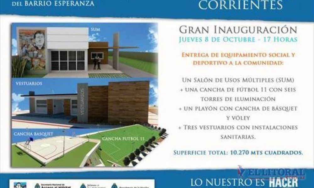 Inauguran la primera etapa de obras urbansticas en Esperanza
