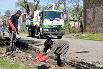 Mejoramiento integral y limpieza en el barrio Alsina de San Fernando