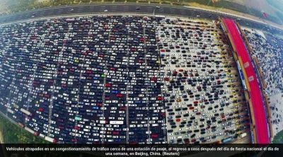 Infernal caos de tr�nsito en China por un feriado nacional