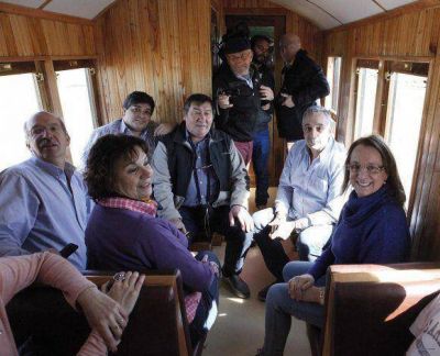 Alicia Kirchner, en el tren de Gallegos a R�o Turbio