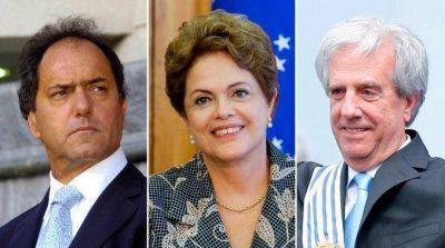 Scioli se reunir� este martes con Tabar� V�zquez y Dilma Rousseff