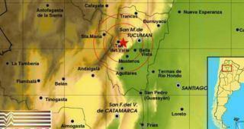 Tembl Tucumn: sismo de 3,2 en la escala de Richter