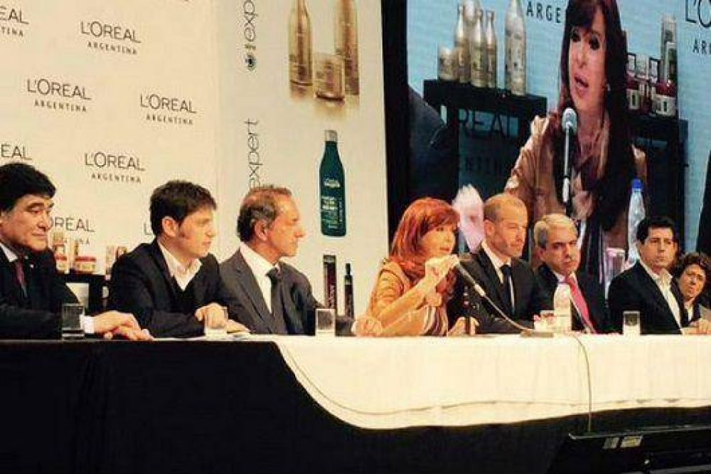 Cristina Kirchner y Daniel Scioli compartieron un acto en Gar�n