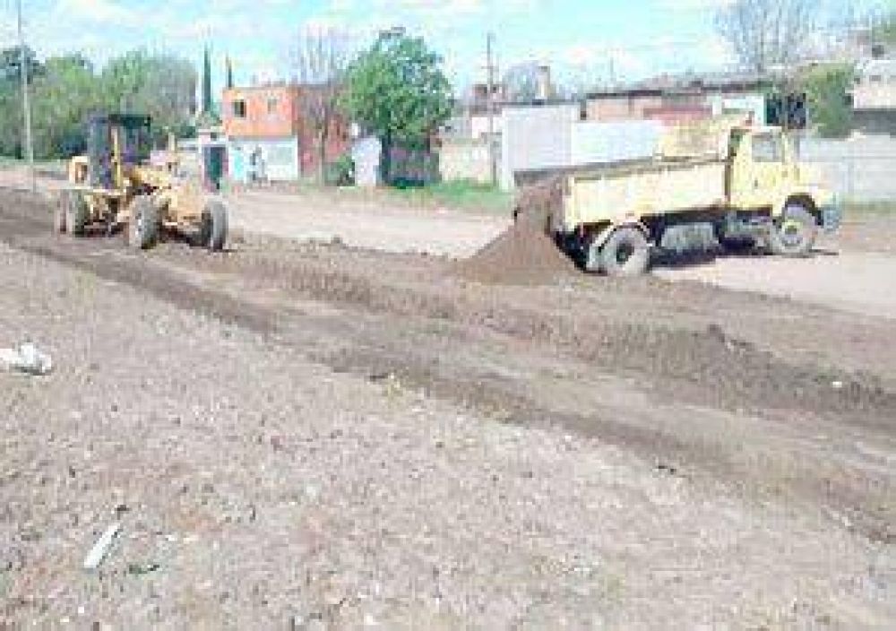 Trabajos de cord�n cuneta en la prolongaci�n de San Mart�n