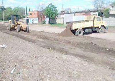 Trabajos de cord�n cuneta en la prolongaci�n de San Mart�n