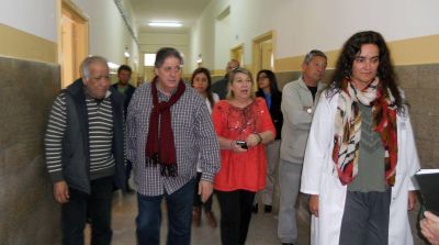  Collia recorri� las obras de refacci�n del hospital Alende