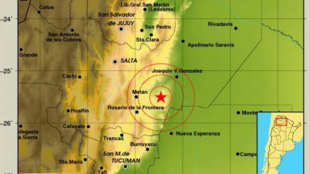 Hubo tres r�plicas m�s luego del sismo que afect� el sur de Salta