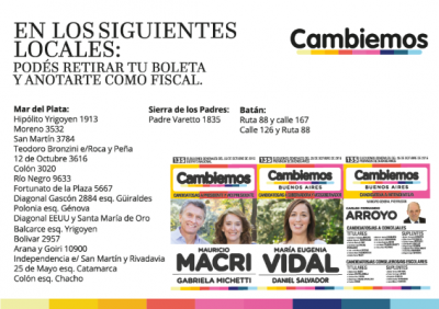 Desde Cambiemos rechazan acciones que promueven corte de boleta 