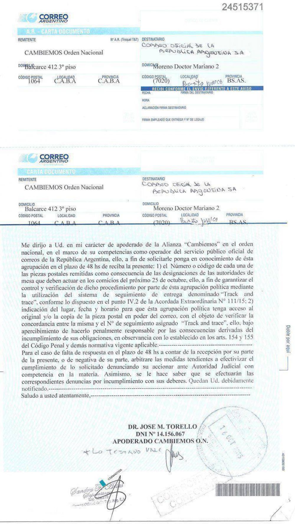 Modelo De Carta Documento Correo Argentino  Vários Modelos