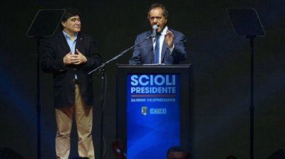 Scioli, el primer candidato en hablar: 