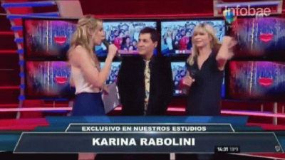 Karina Rabolini hizo campa�a en 