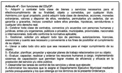 Mestre tendr� un megaente aut�rquico de obras y servicios p�blicos, sin control opositor