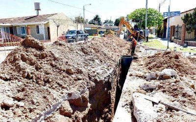 Avanza la extensi�n de la red cloacal en el Barrio Bancario