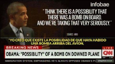 Barack Obama, sobre el avi�n ruso: 
