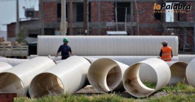 Avanza la obra de desag�es pluviales en la calle Bertolone
