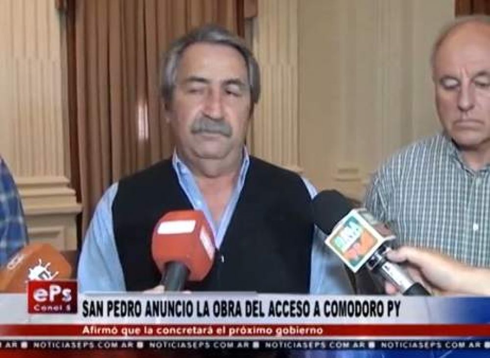 San Pedro anunci que lleg el dinero para las obras en el acceso a Comodoro Py