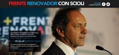 Lanzan el sitio �Frente Renovador con Scioli�