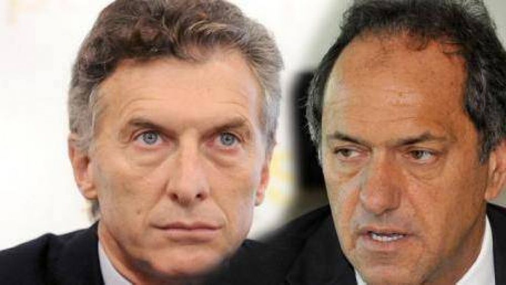 Scioli y Macri, a una semana del debate presidencial