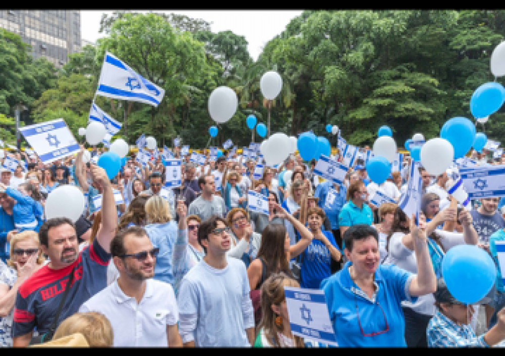 La comunidad judía de Brasil realizó cuatro multitudinarias marchas en apoyo a Israel