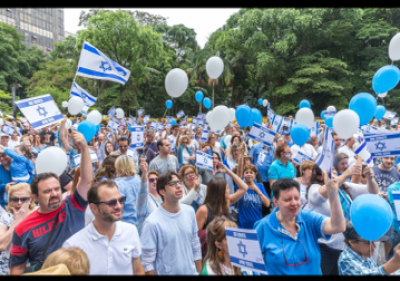 La comunidad jud�a de Brasil realiz� cuatro multitudinarias marchas en apoyo a Israel