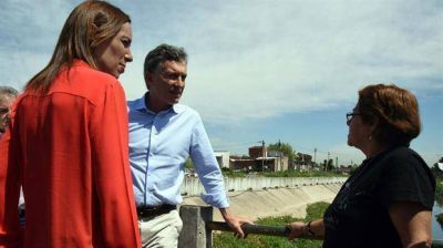Mauricio Macri y Mar�a Eugenia Vidal se comprometieron a terminar obras h�dricas en Lomas de Zamora
