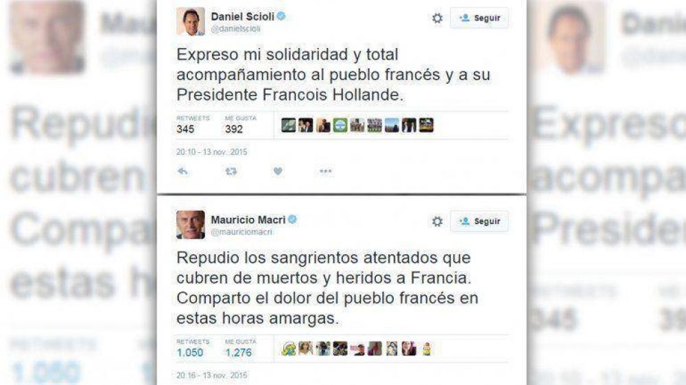 Mauricio Macri y Daniel Scioli condenaron los ataques terroristas en Par�s