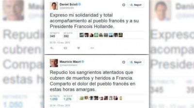 Mauricio Macri y Daniel Scioli condenaron los ataques terroristas en Par�s