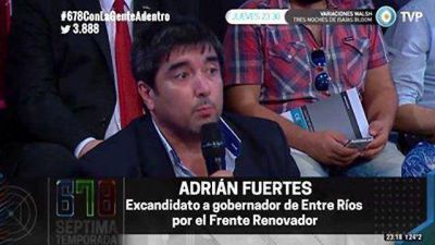 Adri�n Fuertes pidi� el voto por Scioli en 6,7,8