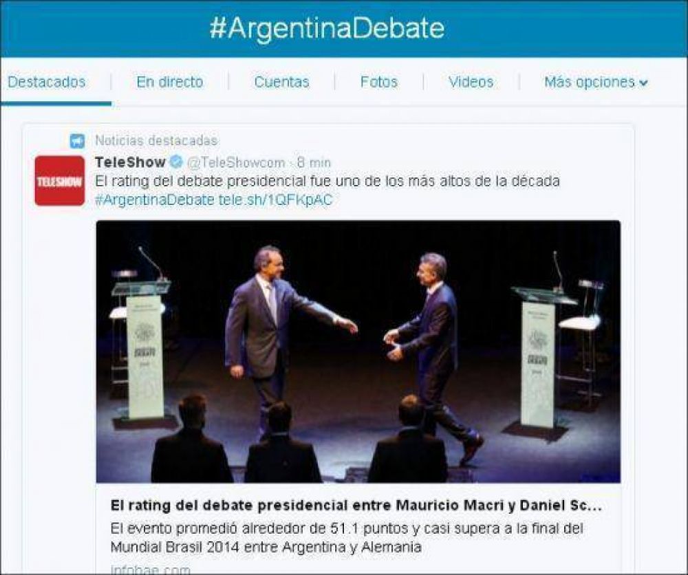 #ArgentinaDebate fue trending topic con ms de un milln de menciones