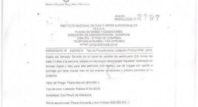 Exclusivo: A d�as de dejar el poder, Cristina firma un aumento del 330% a la productora de IncaaTV