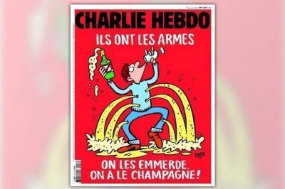 “Ellos tienen las armas, nosotros el champagne”, la portada de Charlie Hebdo