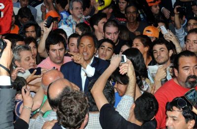 En Mendoza, Scioli privilegi� a la gente