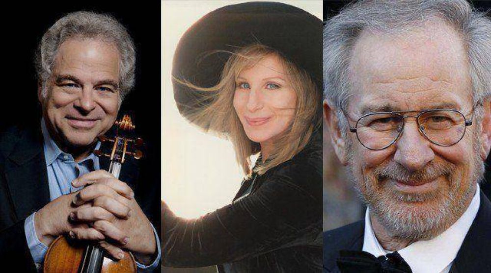 Tres judíos recibirán la Medalla Presidencial de la Libertad: Itzhak Perlman, Barbra Streisand y Steven Spielberg