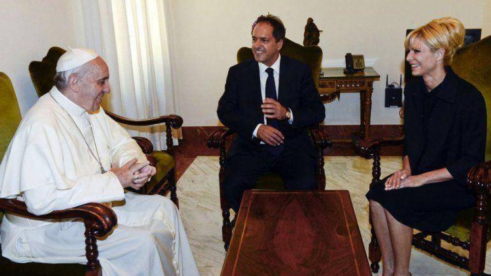 Daniel Scioli interpret� el mensaje del papa Francisco para el ballotage