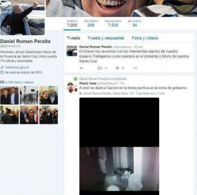 Peralta retuite� un mensaje que comprometer�a a un dirigente de ATE