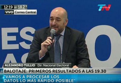 Los primeros resultados del balotaje estar�n a las 19.30