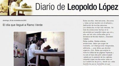 Las vivencias del opositor Leopoldo L�pez escritas clandestinamente en Ramo Verde