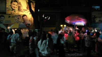 Festejos en el b�nker de Cambiemos en Luj�n
