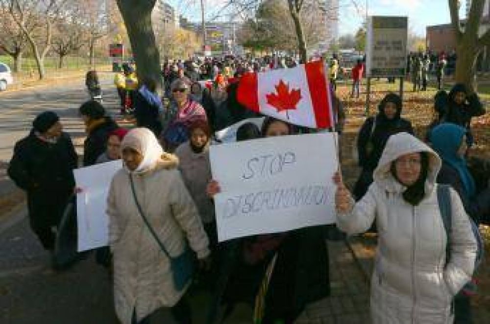 Protestan contra la Islamofobia en Toronto