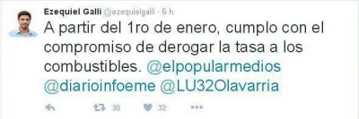 El HCD aprob� por mayor�a la derogaci�n de la Tasa de Combustibles